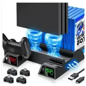 Bases de Carga y Enfriamiento Para Ps4 Slim y Pro miniatura 2